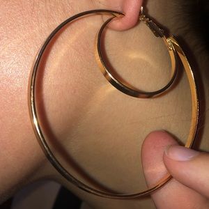 Gold, Double-Hoop Earrings ♥️